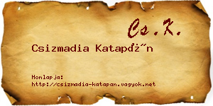 Csizmadia Katapán névjegykártya